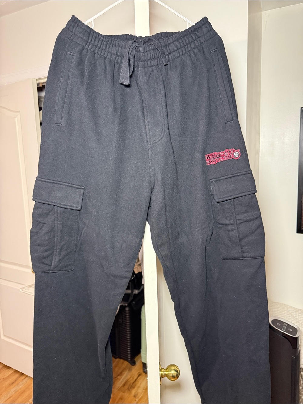 Billionaire Boys Club Brand Men's Black Cargo Sweatpants with Drawstring